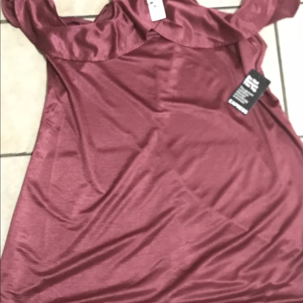 Brown Satin Express Dress